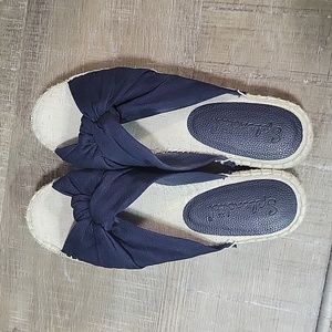 Splendid Navy Espadrille Fabric Sandals Size 8.5